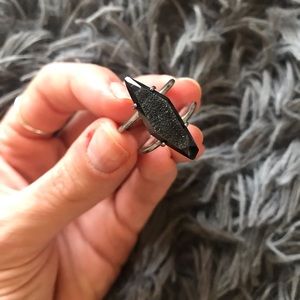 Kendra Scott Black Drusy Boyd Ring